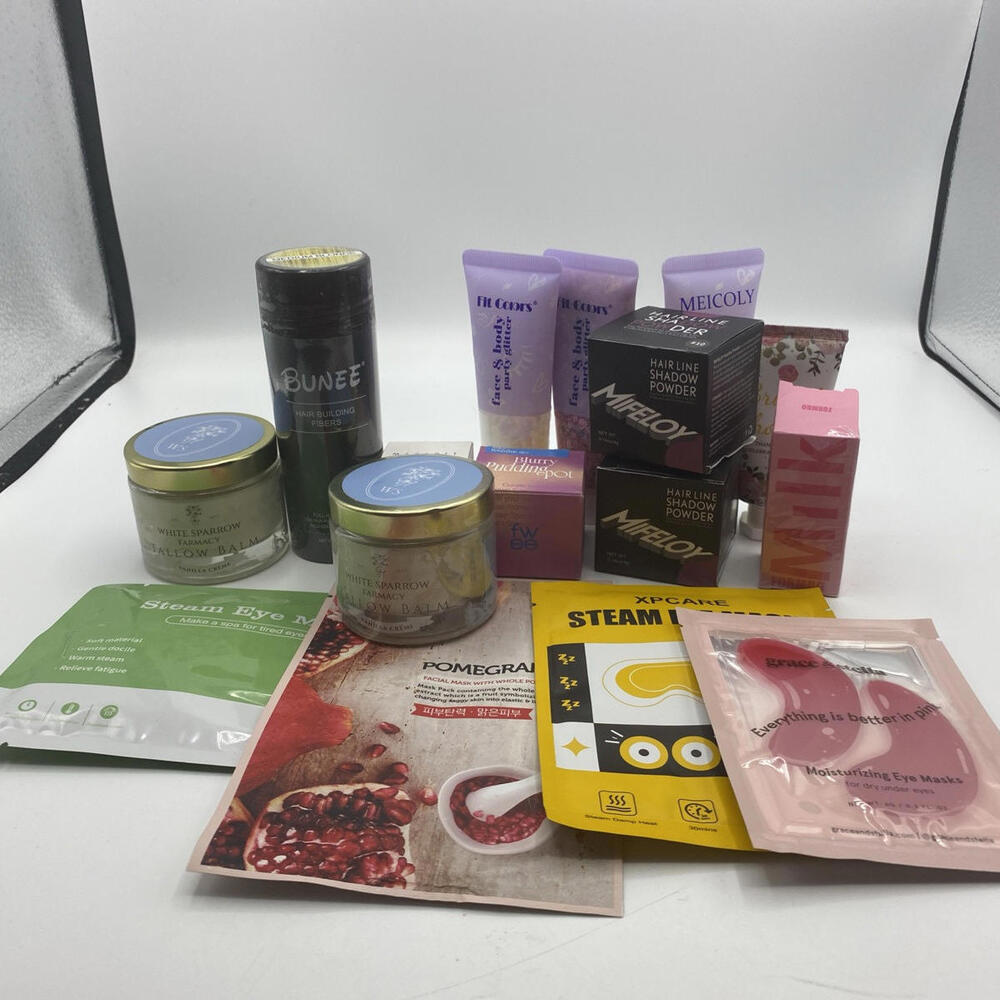 Lot Of 14  Face Mask  Body Lotion  Balm  Eyes Shadow Eyes mask  Products